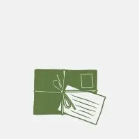 Tecknad bild av ett grönt kuvert och ett vitt brev.